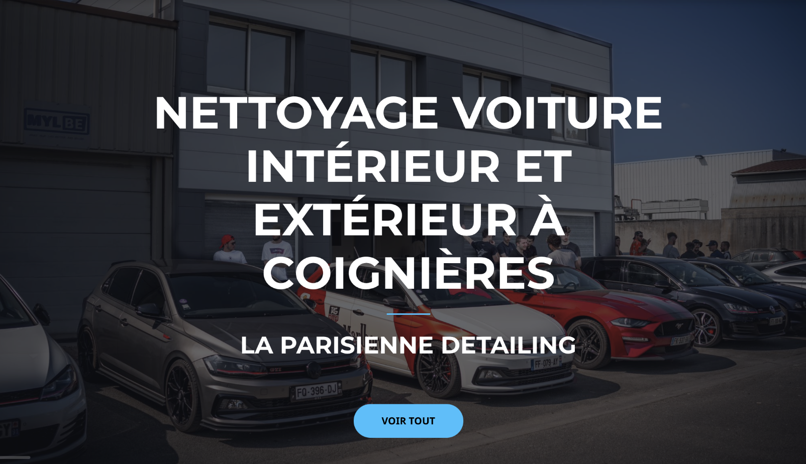 Screenshot of Laparisiennedetailing.com website